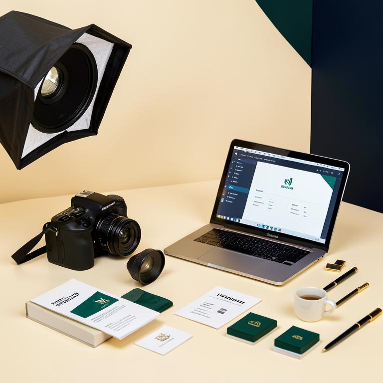 Professional product photography and content creation workspace